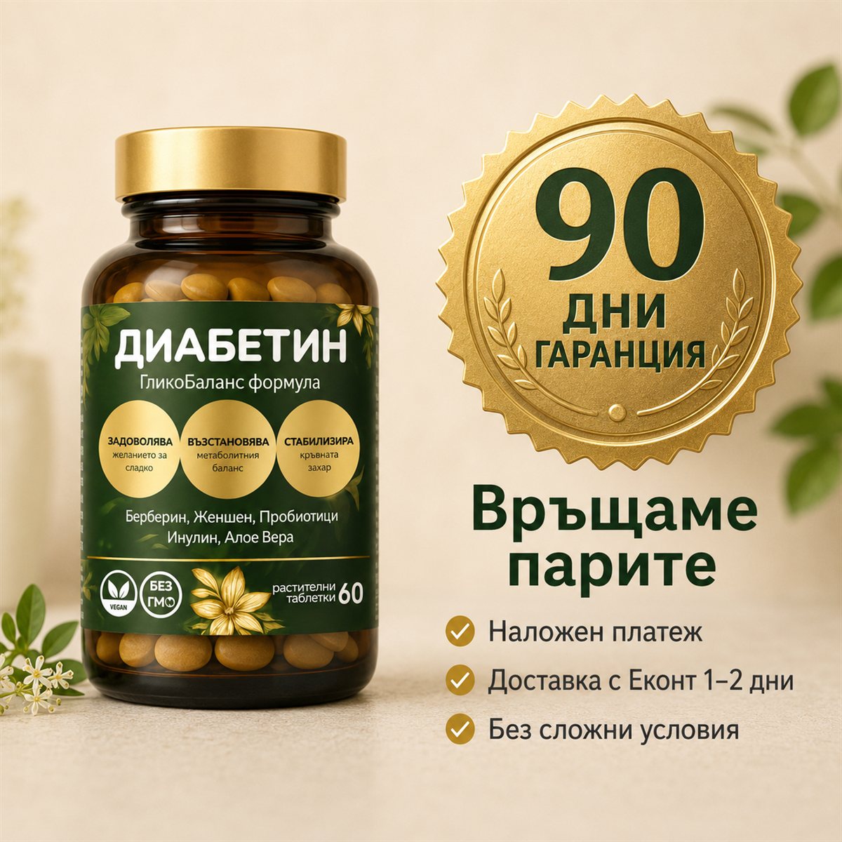 90 дни гаранция — връщаме парите